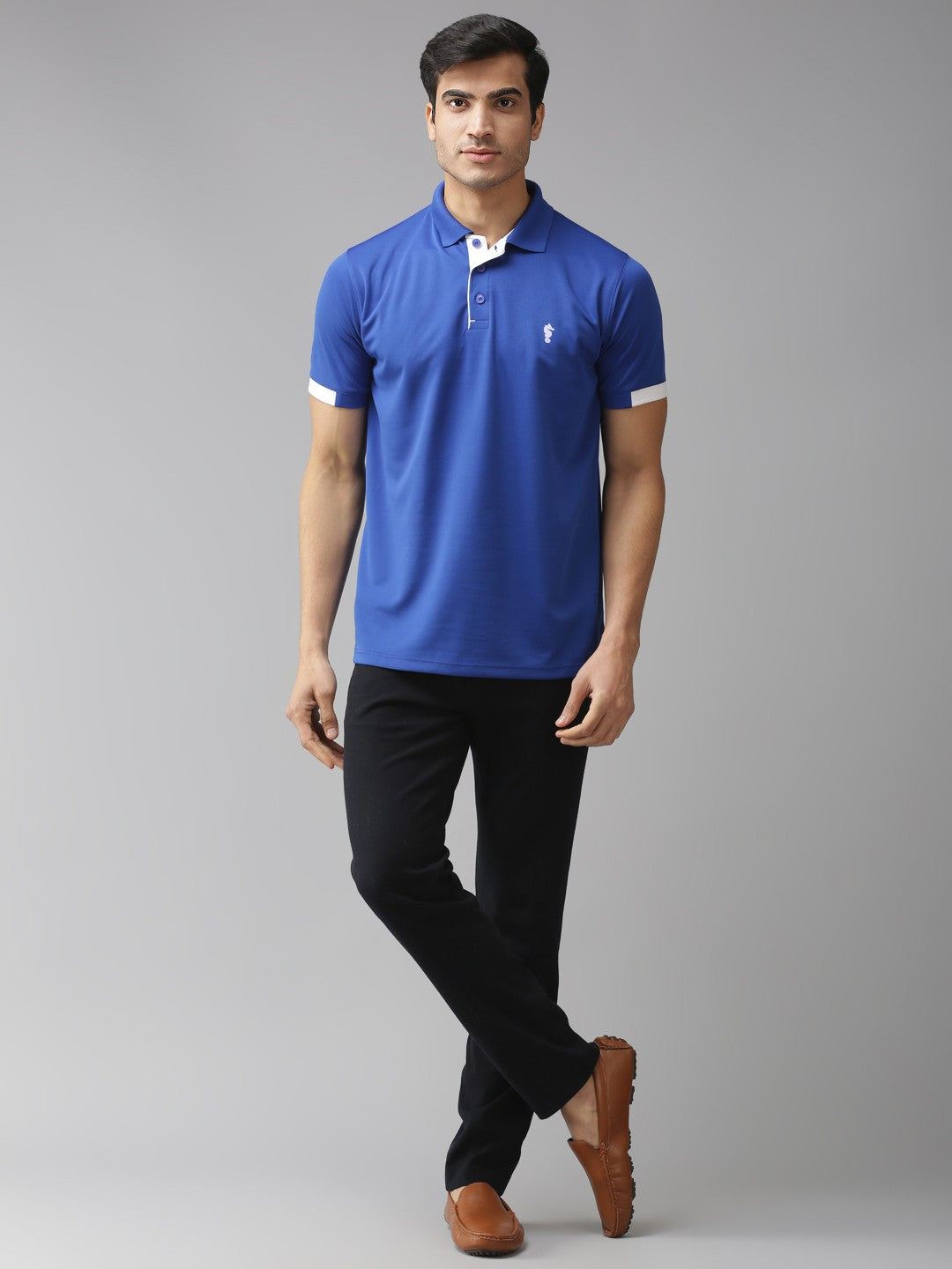 Slim Fit Polo Neck Half Sleeve T-Shirt