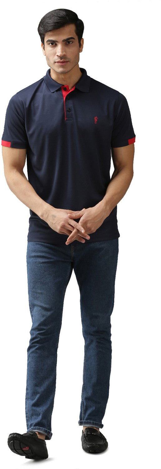 Slim Fit Polo Neck Half Sleeve T-Shirt
