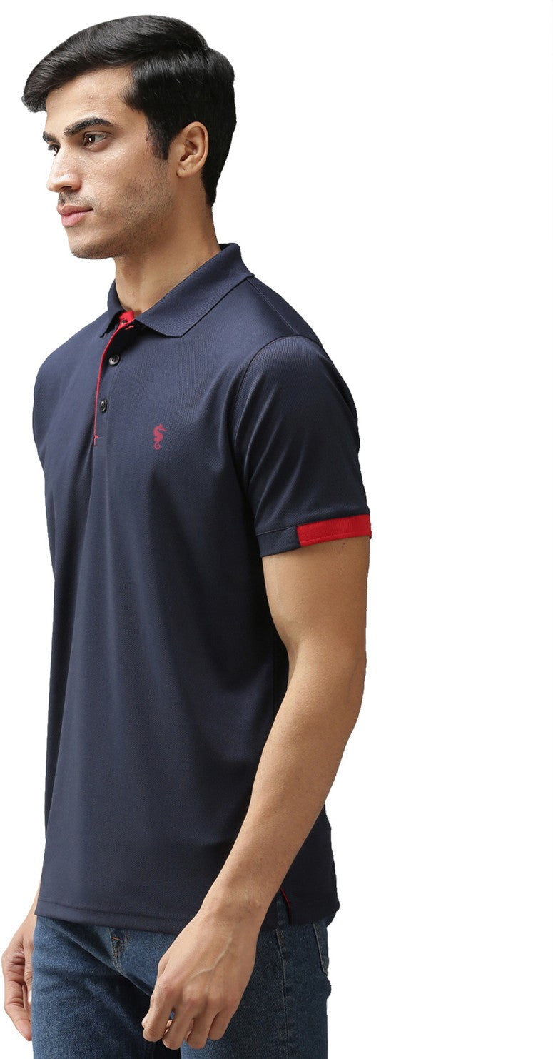 Slim Fit Polo Neck Half Sleeve T-Shirt