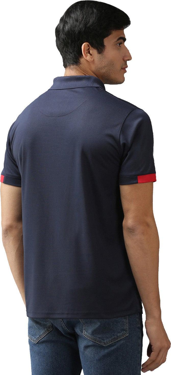Slim Fit Polo Neck Half Sleeve T-Shirt